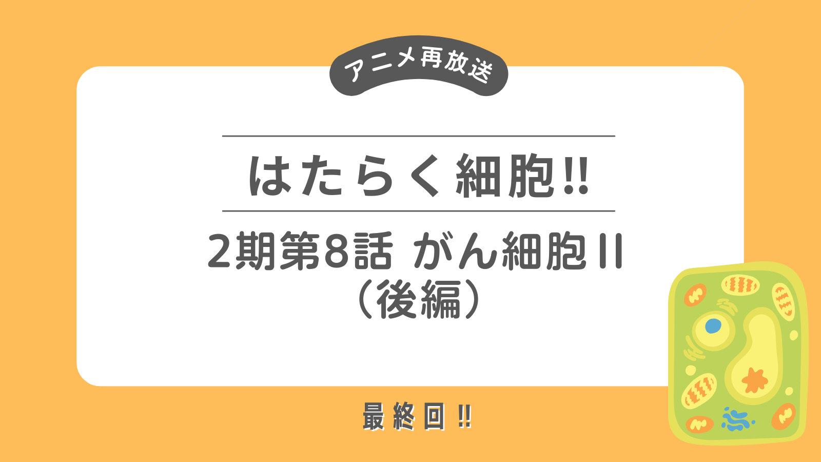 はたらく細胞2期第8話-がん細胞Ⅱ（後編）